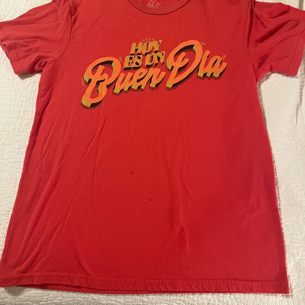 Bright Red Graphic T-Shirt “Today is a good day” 🌟 FREE w/ full price item 🌟